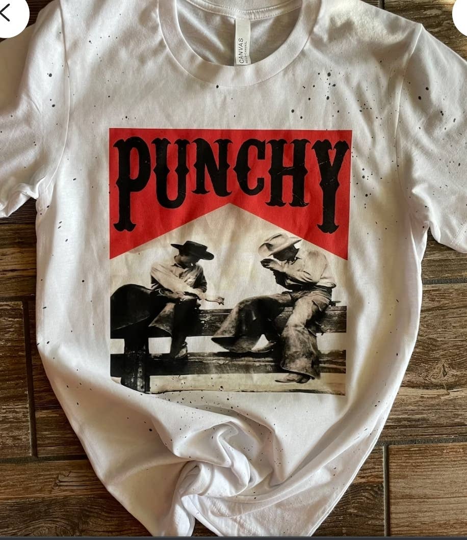 Punchy Western Distressed Tee