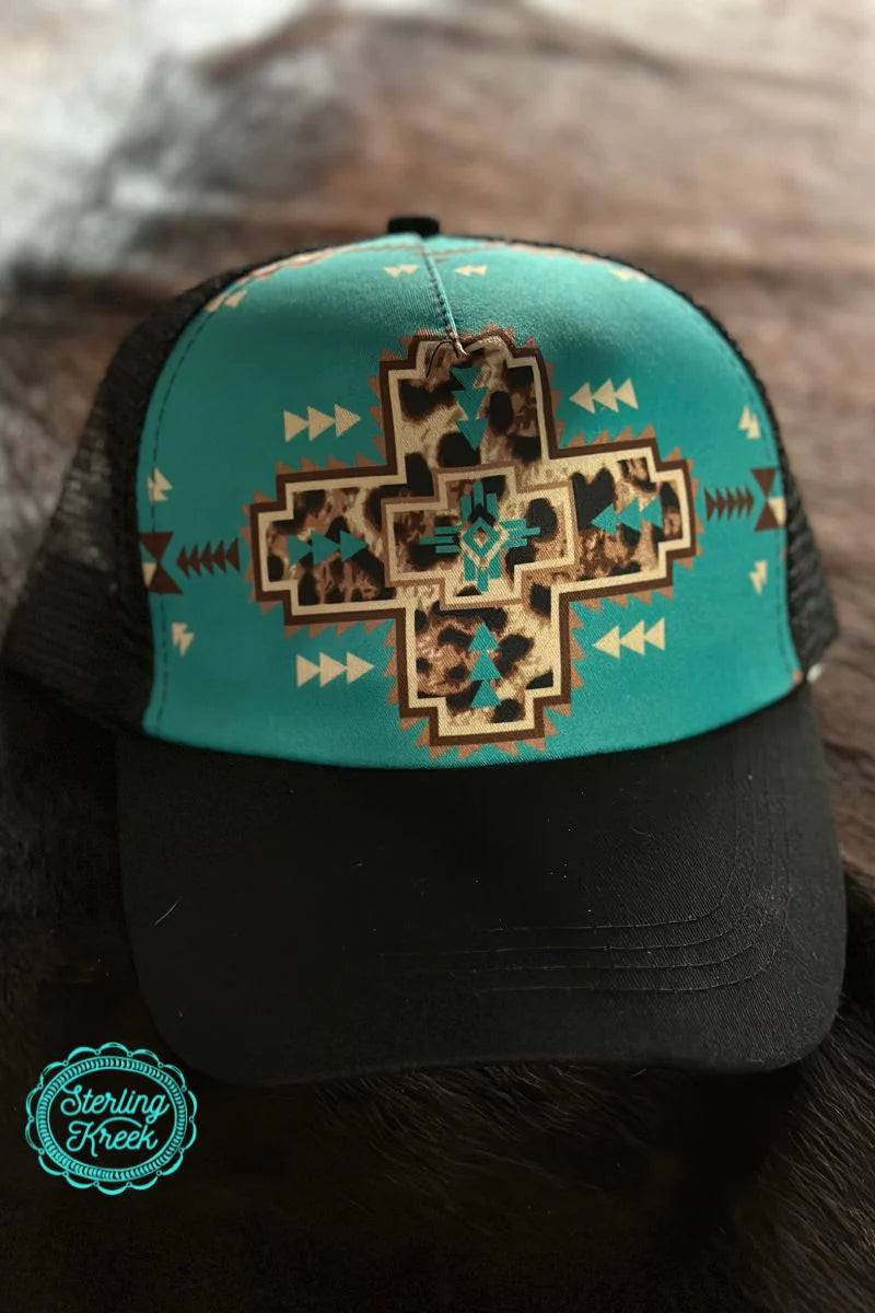 Kitty Kross Turquoise Baseball Cap