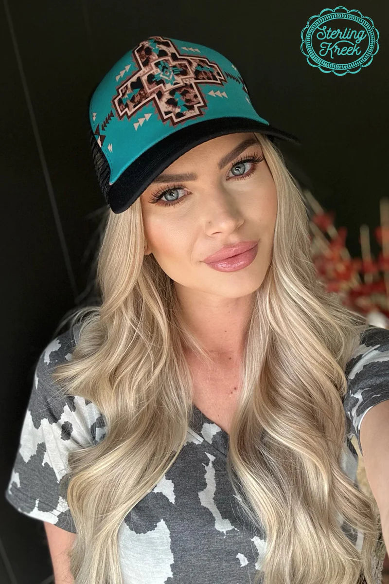 Kitty Kross Turquoise Baseball Cap