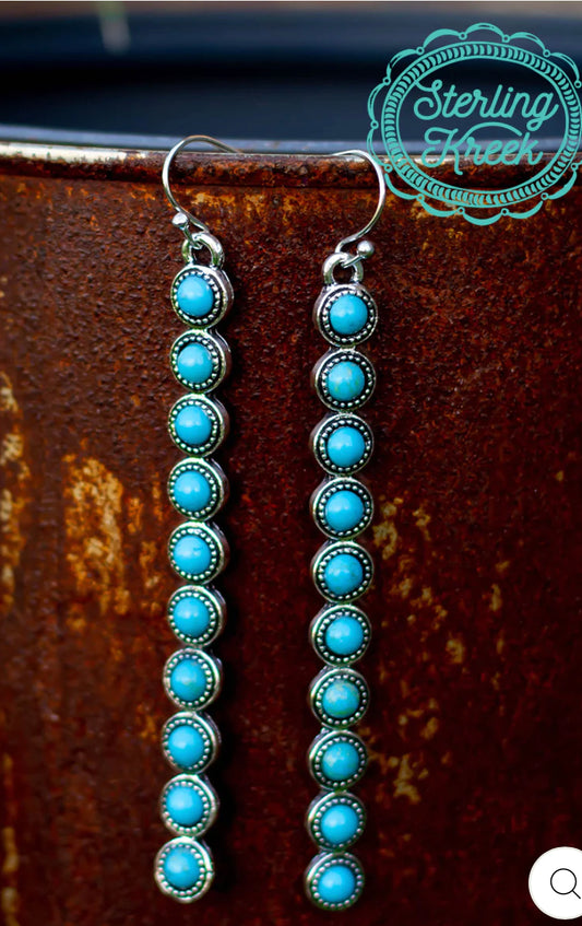 TURQUOISE DANGLE EARRINGS